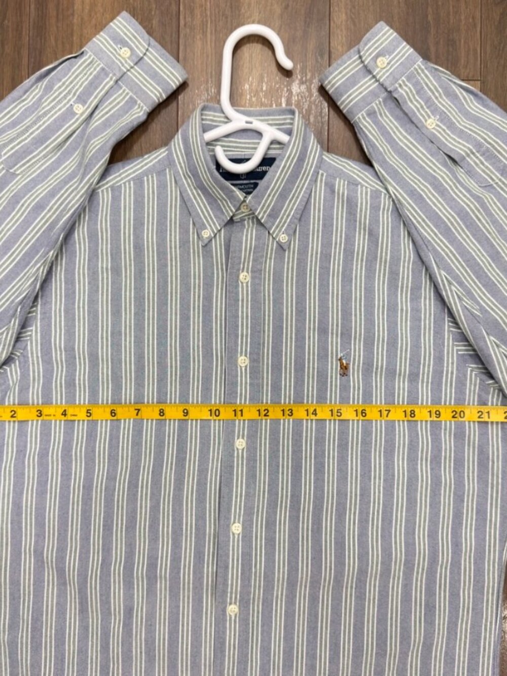 Ralph Lauren Yarmouth Shirt 100% Cotton Men's size 14 ½ -31 Blue  button down - Picture 4 of 8